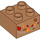 LEGO Duplo Medium Dark Flesh Brick 2 x 2 with Autmun Leaves (3437 / 107837)