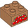 LEGO Duplo Medium Dark Flesh Brick 2 x 2 with Red Berries (3437 / 103926)