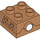 LEGO Duplo Mittleres dunkles Fleisch Backstein 2 x 2 mit Sound Button (84288)