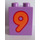 LEGO Duplo Medium Lavender Brick 2 x 2 x 2 with &#039;9&#039; (13172 / 28937)