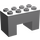 LEGO Duplo Gris pierre moyen Brique 2 x 4 x 2 avec 2 x 2 Coupé sur Bas (6394)