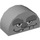 LEGO Duplo Medium Stone Gray Brick 2 x 4 x 2 with Curved Top with Grumpy Face (31213 / 107836)