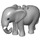 LEGO Duplo Mittleres Steingrau Elephant (89873)