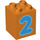 LEGO Duplo Orange Brique 2 x 2 x 2 avec 2 (13164 / 31110)