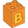 LEGO Duplo Orange Backstein 2 x 2 x 2 mit Letter &quot;B&quot; Dekoration (31110 / 65969)