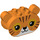 LEGO Duplo Orange Backstein 2 x 4 x 2.5 mit Tiger Ohren (74953)