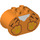 LEGO Duplo Orange Backstein 2 x 4 x 2 mit Gerundet Ends mit Tiger Körper (6448 / 74951)