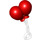 LEGO Duplo rot Balloons mit Transparent Griff (31432 / 40909)
