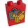 LEGO Duplo Red Brick 1 x 2 x 2 with Suitcases without Bottom Tube (4066)