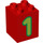LEGO Duplo rouge Brique 2 x 2 x 2 avec 1 (11939 / 31110)