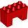Duplo rot Backstein 2 x 4 x 2 mit 2 x 2 Ausgeschnitten auf Unterseite (6394)