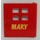 Duplo Red Door 1 x 4 x 3 with Four Windows Narrow with &quot;MARY&quot;