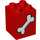 LEGO Duplo Red Duplo Brick 2 x 2 x 2 with bone (31110 / 36685)
