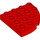 LEGO Duplo rouge assiette 4 x 4 avec Rond Coin (98218)