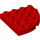 LEGO Duplo rot Platte 4 x 4 mit Runden Ecke (98218)