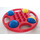 LEGO Duplo rouge Rattle Circular avec Jaune/Bleu roues