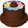 Duplo Reddish Brown Cake with Blue and Yellow and Pink Icing (65157 / 101591)