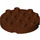 LEGO Duplo Brun rougeâtre Rond assiette 4 x 4 avec Trou et Verrouillage Ridges (98222)
