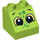 LEGO Duplo Helling 2 x 2 x 1.5 (45°) met 2 Ogen en Green Spots (6474 / 36698)