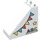 LEGO Duplo Pente 2 x 4 x 3 (45°) avec Flags, Star et &#039;ABC&#039; (49570 / 65934)