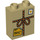 LEGO Duplo Tan Brick 1 x 2 x 2 with Tied Parcel with Stamp and Label without Bottom Tube (4066 / 38496)