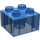LEGO Duplo Transparant Donkerblauw Steen 2 x 2 (3437 / 89461)