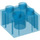 LEGO Duplo Transparant Donkerblauw Steen 2 x 2 (3437 / 89461)