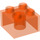 LEGO Duplo Transparant Neon Roodachtig Oranje Steen 2 x 2 (3437 / 89461)