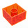 LEGO Duplo Transparant Neon Roodachtig Oranje Steen 2 x 2 (3437 / 89461)