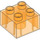 LEGO Duplo Transparant oranje Steen 2 x 2 (3437 / 89461)