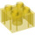 LEGO Duplo Transparant Geel Steen 2 x 2 (3437 / 89461)