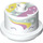 LEGO Duplo blanc Cake avec Rainbow Affronter sur Côté (65157 / 66013)
