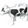 LEGO Duplo Weiß Cow mit Schwarz Patches (37184)