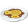 LEGO Duplo Weiß Platte mit Mickey Mouse Logo Waffle mit Syrup (27372 / 77963)