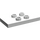 LEGO Duplo blanc Tuile 2 x 4 x 0.33 avec 4 Centre Goujons (Mince) (4121)
