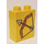 LEGO Duplo Yellow Brick 1 x 2 x 2 with Bow and Arrow without Bottom Tube (4066)