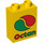 LEGO Duplo Yellow Brick 1 x 2 x 2 with Octan Logo without Bottom Tube (4066 / 63026)