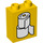 LEGO Duplo Yellow Brick 1 x 2 x 2 with toilet paper with Bottom Tube (15847 / 29325)