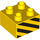 Duplo Yellow Brick 2 x 2 with Black diagonal lines (3437 / 51734)