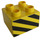 LEGO Duplo Jaune Brique 2 x 2 avec Noir diagonal lines (3437 / 51734)