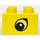 LEGO Duplo Gelb Backstein 2 x 2 mit Punkt auf eye (3437)