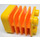 LEGO Duplo Gelb Backstein 2 x 2 x 2 mit Medium Orange Flex
