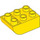 LEGO Duplo Geel Steen 2 x 3 met Omgekeerd Helling Curve (98252)