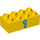 LEGO Duplo Yellow Brick 2 x 4 with 1 (3011 / 25327)