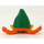 LEGO Ears with Orange Hair with Pigtails and Green Pointed Hat