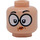 LEGO Edna Mode Minifigur Huvud (Infälld solid knopp) (3626 / 38154)