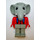 LEGO Edward Elephant met Blauw Suspenders Fabuland-figuur