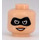LEGO Elastigirl (Normal arms) Minifigure Head (Recessed Solid Stud) (3626 / 38069)