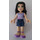 LEGO Emma Dark Blue Miniskirt Purple Top with Flowers Minifigure