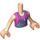 LEGO Emma, Denim Overall Skirt, Dark Pink Top Friends Torso (92456)